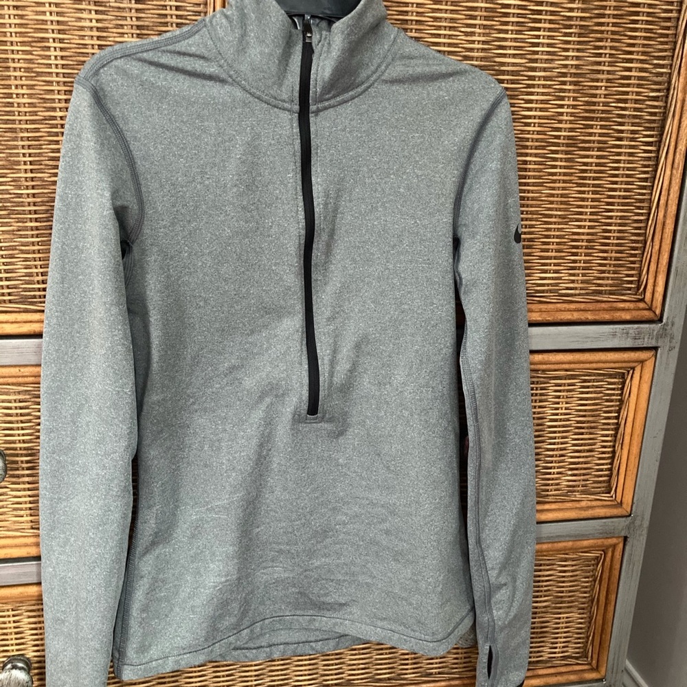 Grey Nike Pro Quarter zip